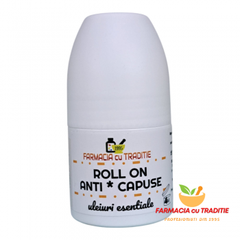 REPELENT CAPUSE roll-on NATURAL CU MIX DE ULEIURI ESENTIALE, ADULTI SI COPII