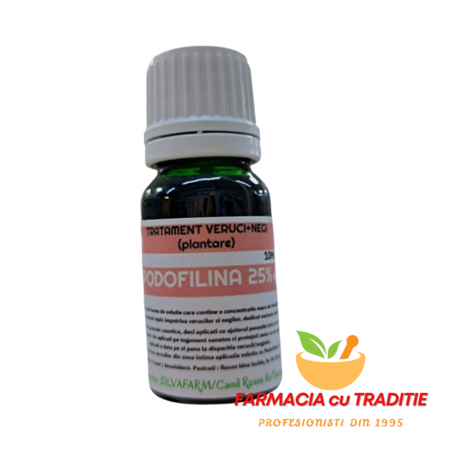 TRATAMENT VERUCI, NEGI PLANTARE cu Podofilina 25%10 ml
